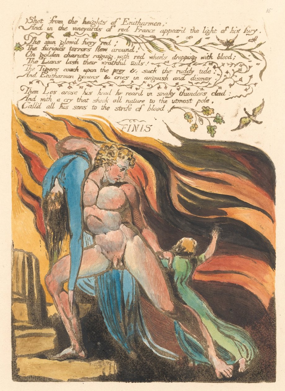 Europa. Una profezia, Tavola 17, Sparato dalle altezze... (Bentley 18) da William Blake
