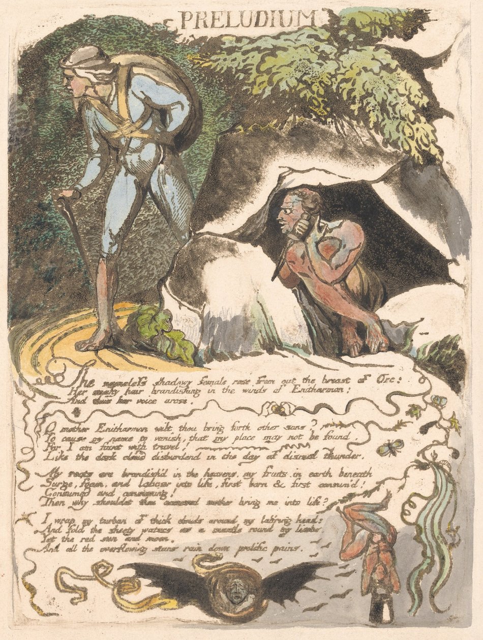 Europa. Una Profezia, Tavola 3, Preludio da William Blake