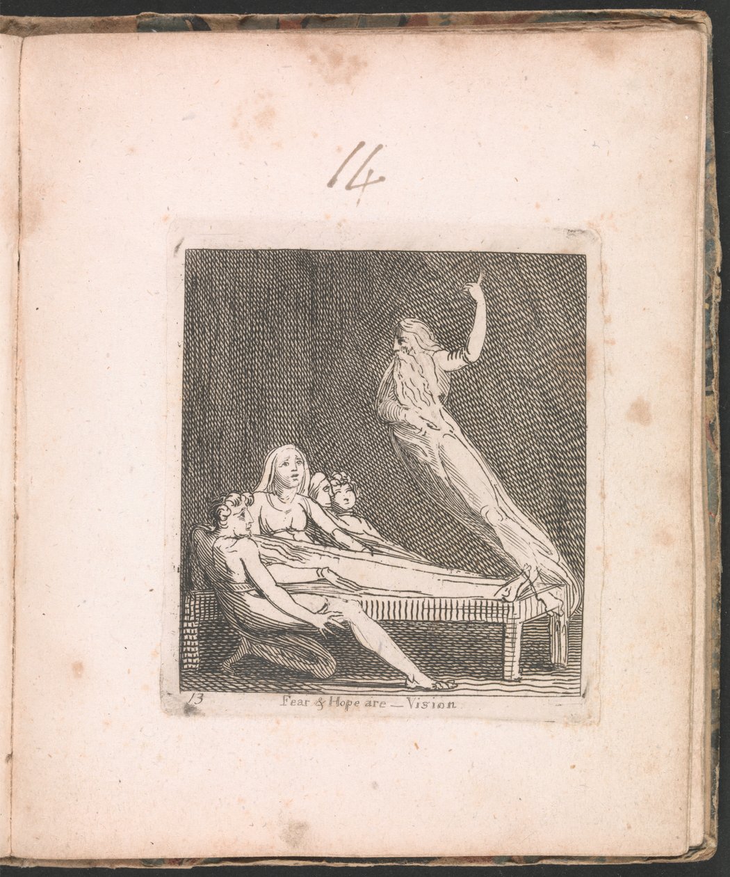 Paura e Speranza sono...Visione, tavola 14 da Per Bambini. Le Porte del Paradiso, 1793 da William Blake