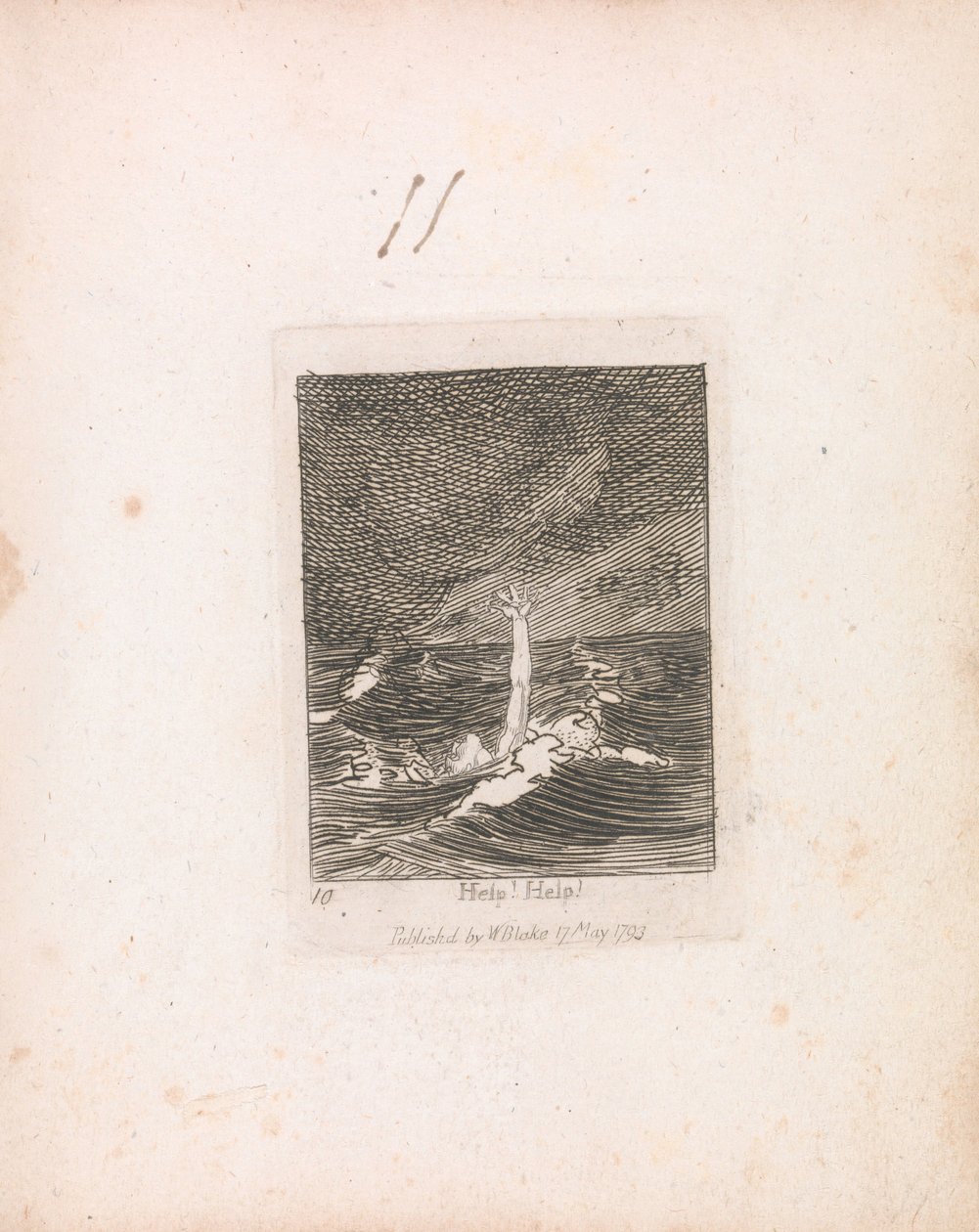 Per Bambini. Le Porte del Paradiso, Tavola 12, Aiuto! Aiuto! da William Blake