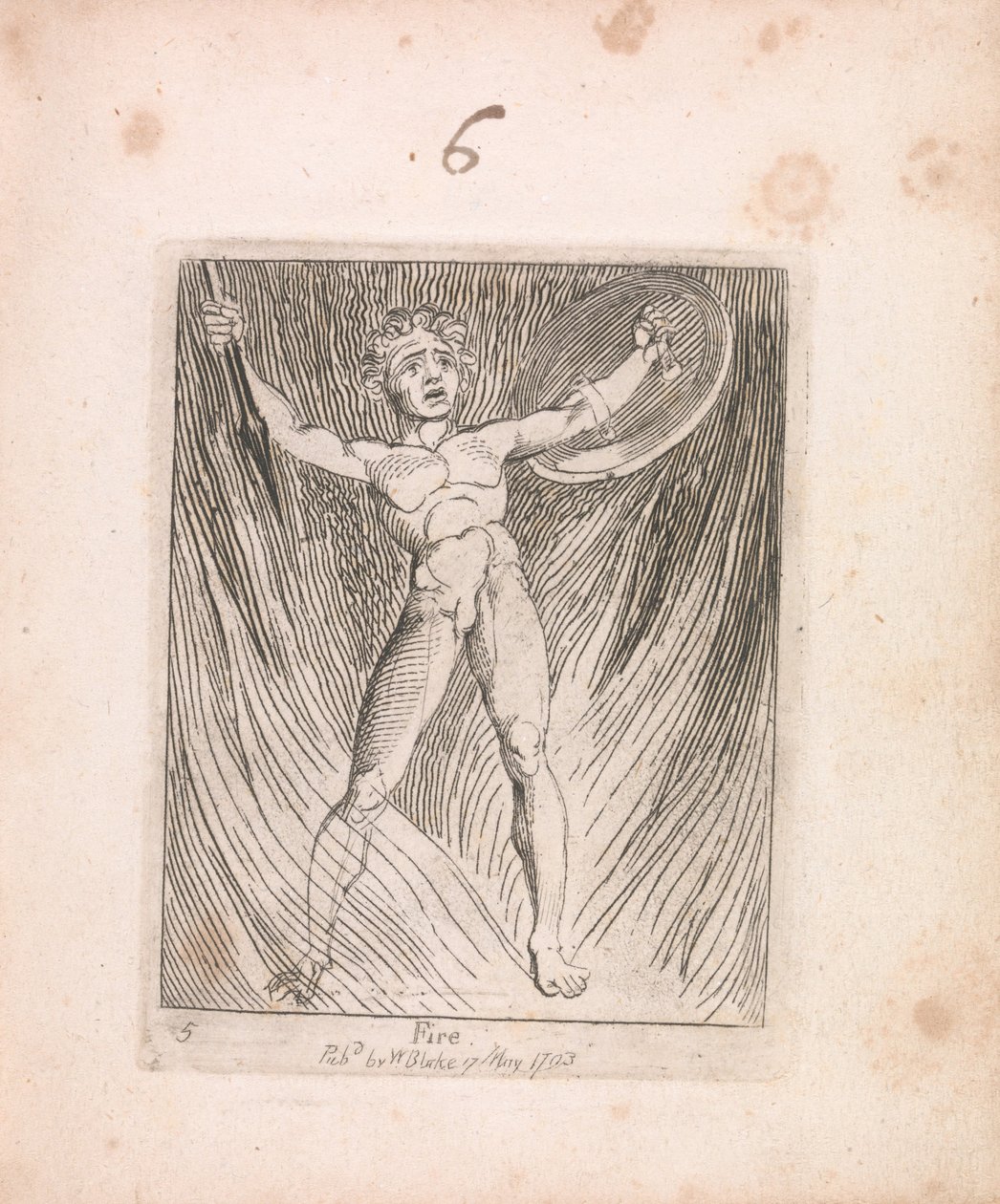 Per Bambini. Le Porte del Paradiso, Tavola 7, Fuoco da William Blake