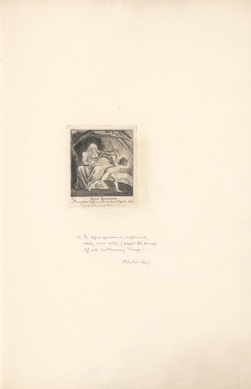 Per i Sessi - Le Porte del Paradiso, Tavola 13, Ignoranza Anziana da William Blake