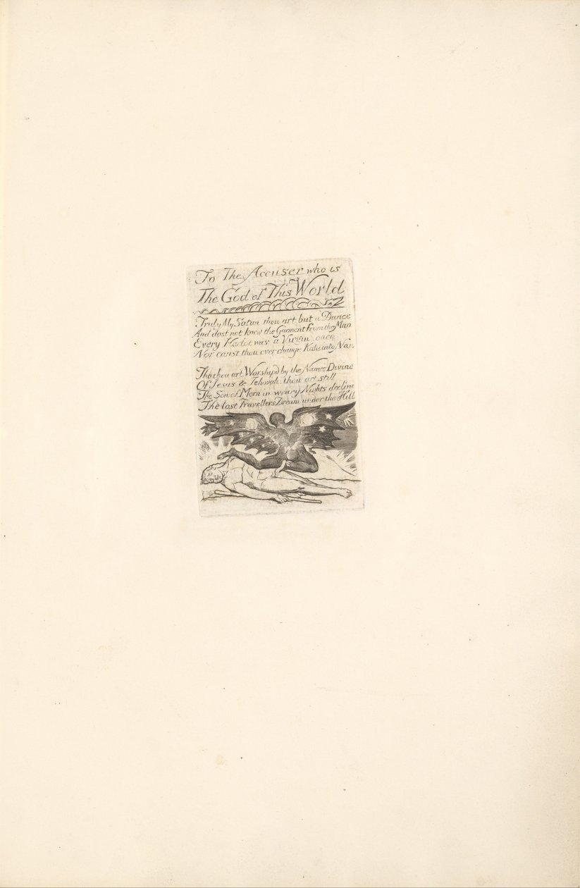 Per i Sessi - Le Porte del Paradiso, Tavola 19, Al Denunciatore... (Bentley 21) da William Blake