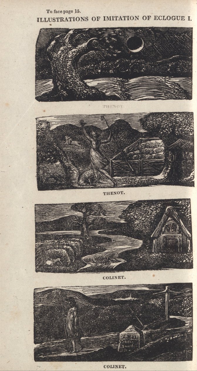Illustrazioni di Imitazione di Egloga I, Pagina 15 da William Blake