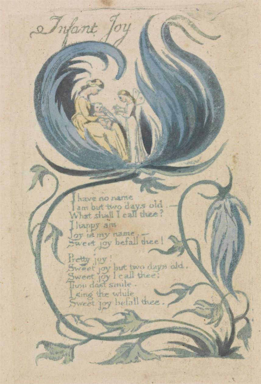 Infant Joy, tavola 27 da Songs of Innocence, 1789 da William Blake