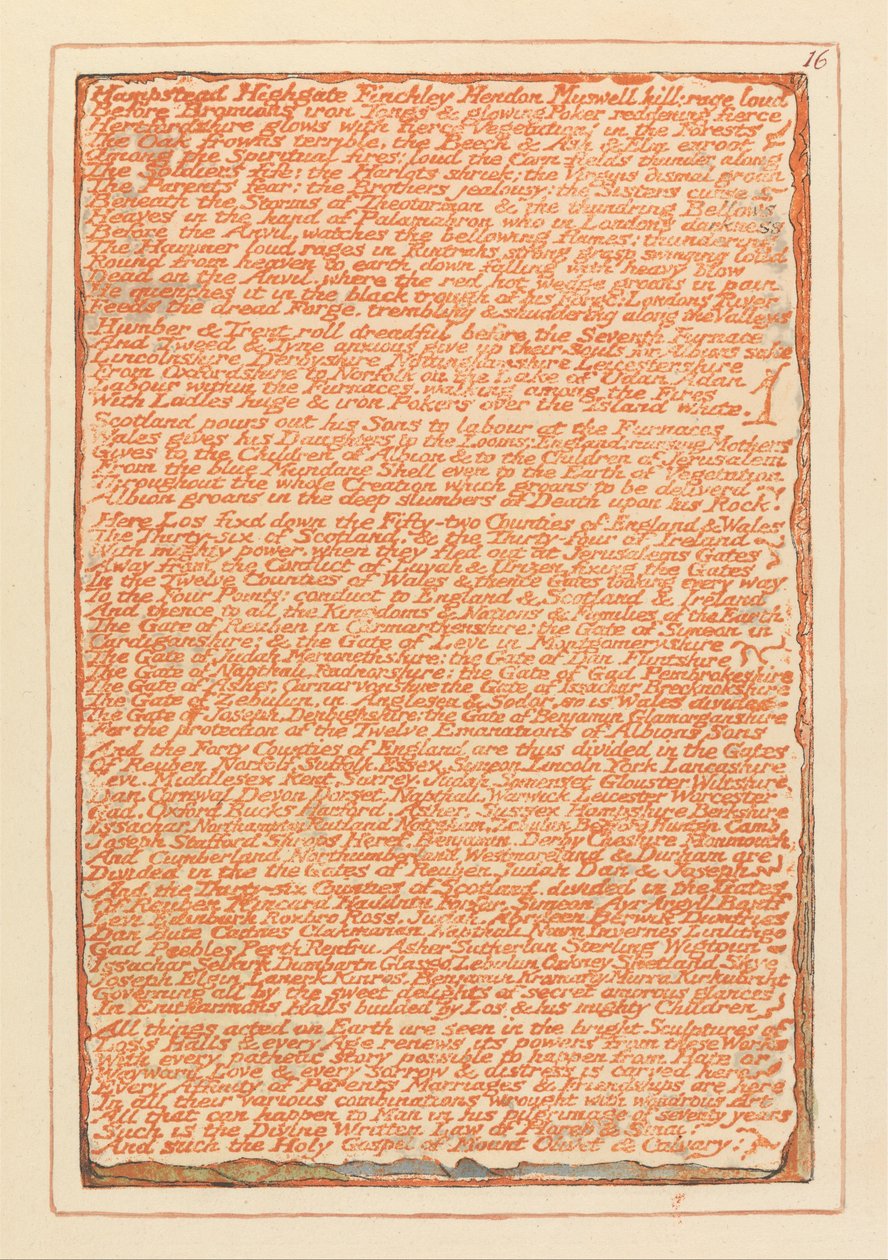 Gerusalemme, Tavola 16 da William Blake