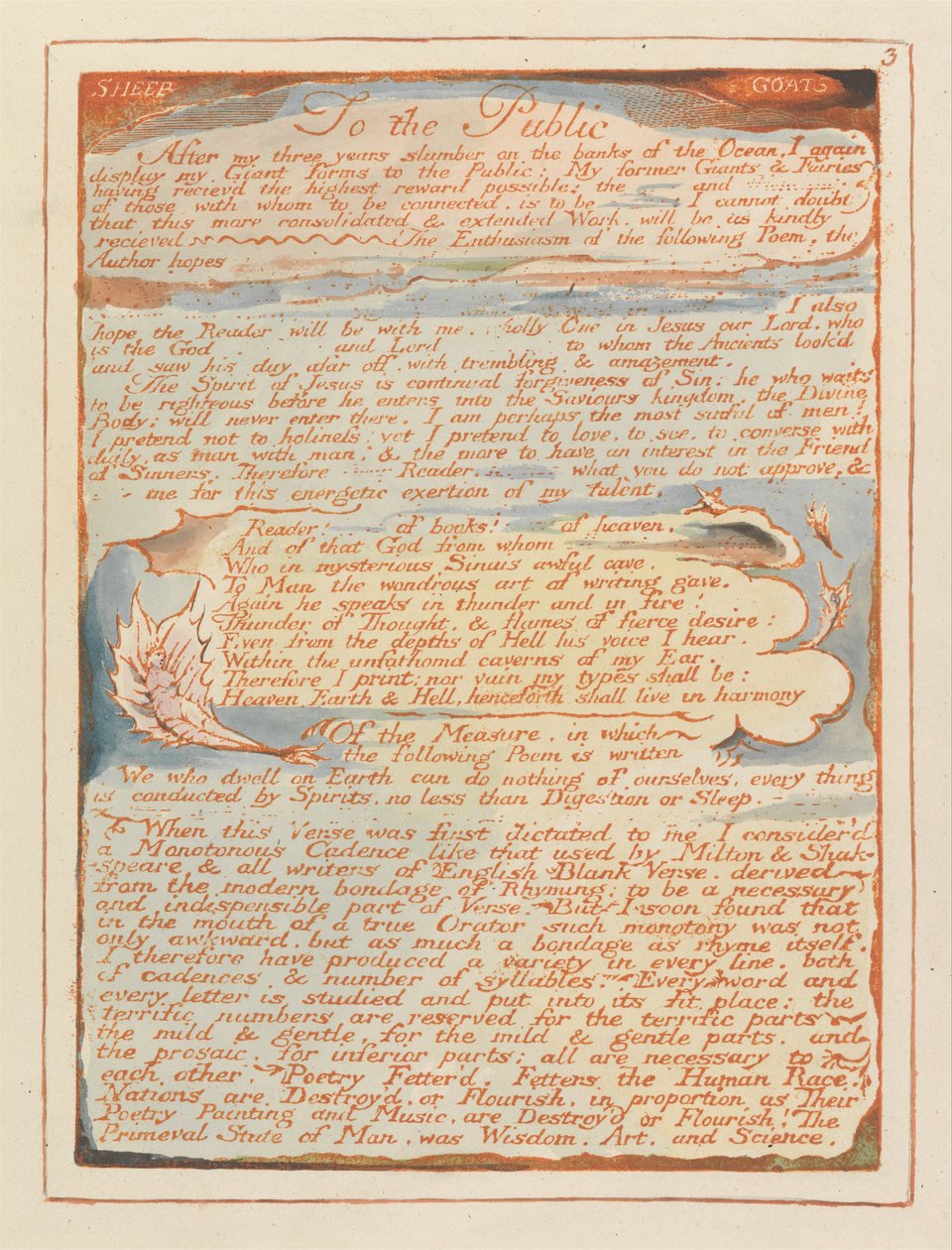 Gerusalemme, Tavola 3, Al Pubblico da William Blake