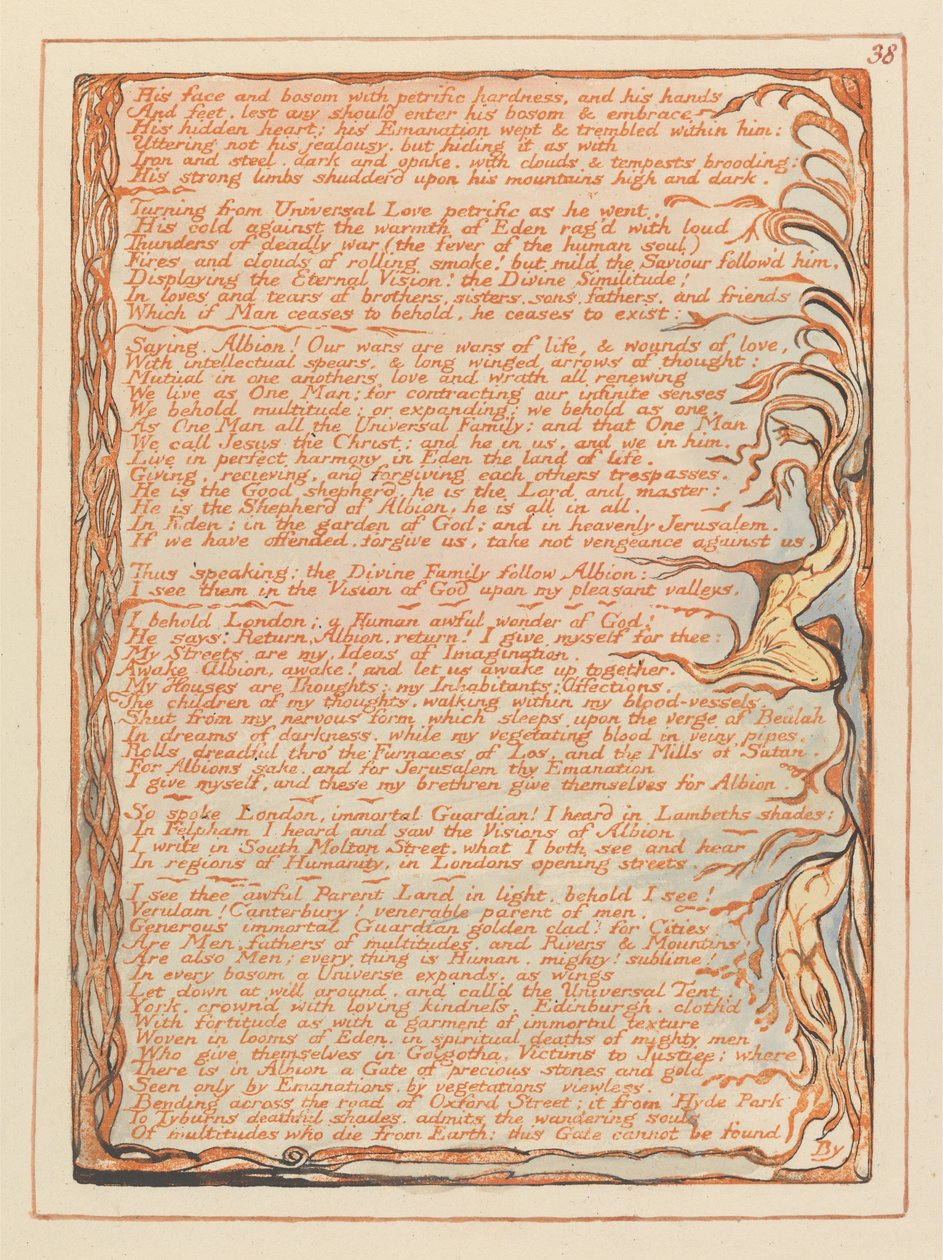 Gerusalemme, Tavola 38 da William Blake