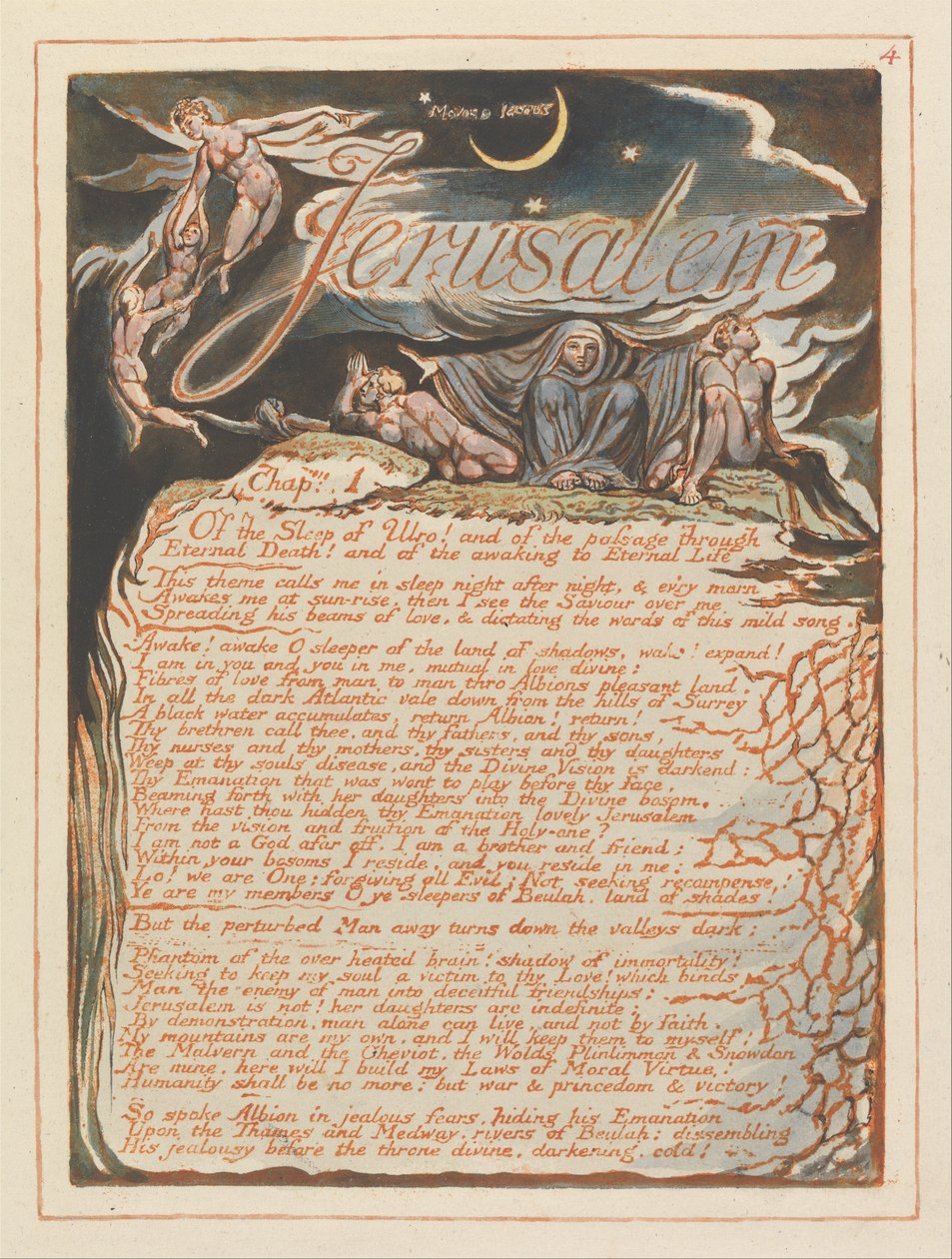 Gerusalemme, Tavola 4, Capitolo 1 da William Blake
