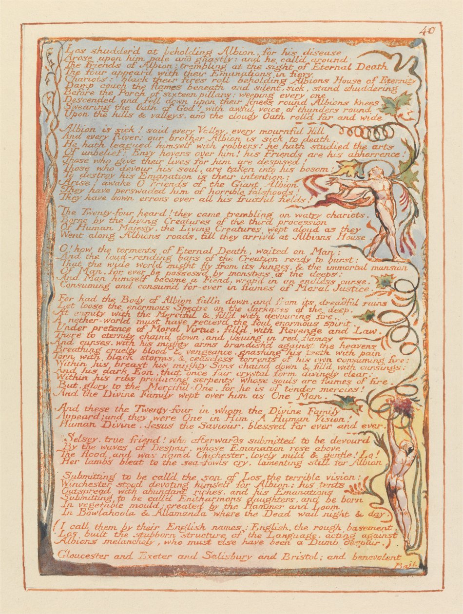 Gerusalemme, Tavola 40 da William Blake