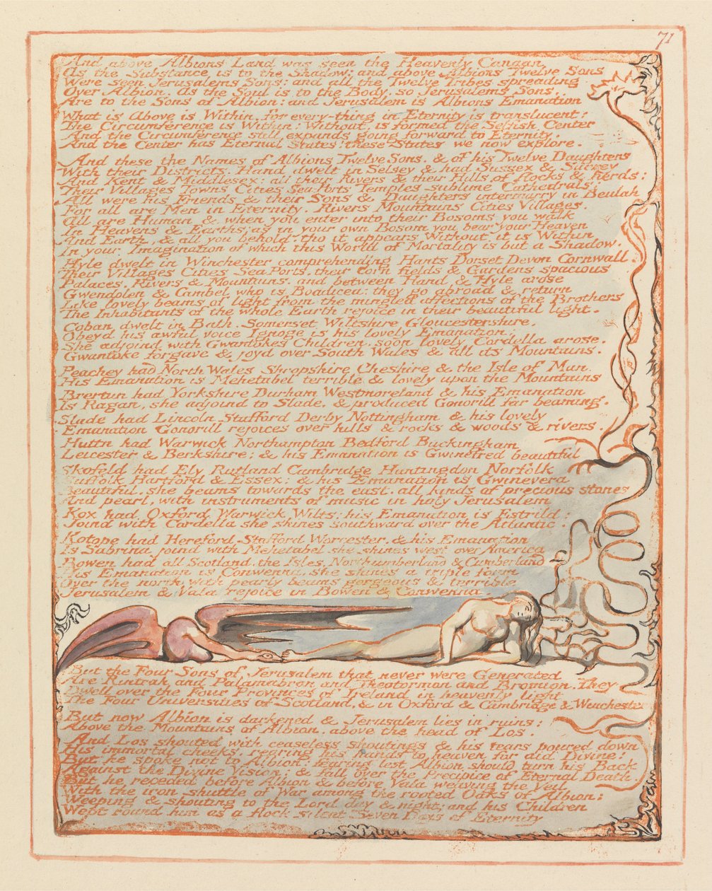 Gerusalemme, Tavola 71 da William Blake