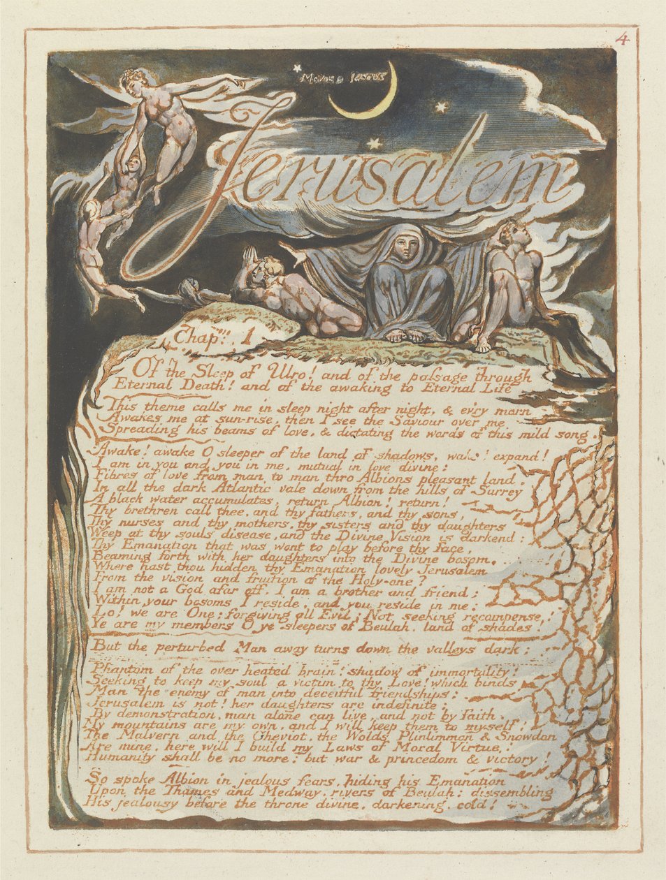 Gerusalemme, tavola 4 da Gerusalemme, 1804-20 da William Blake