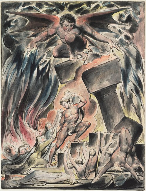 I sogni malvagi di Giobbe da William Blake