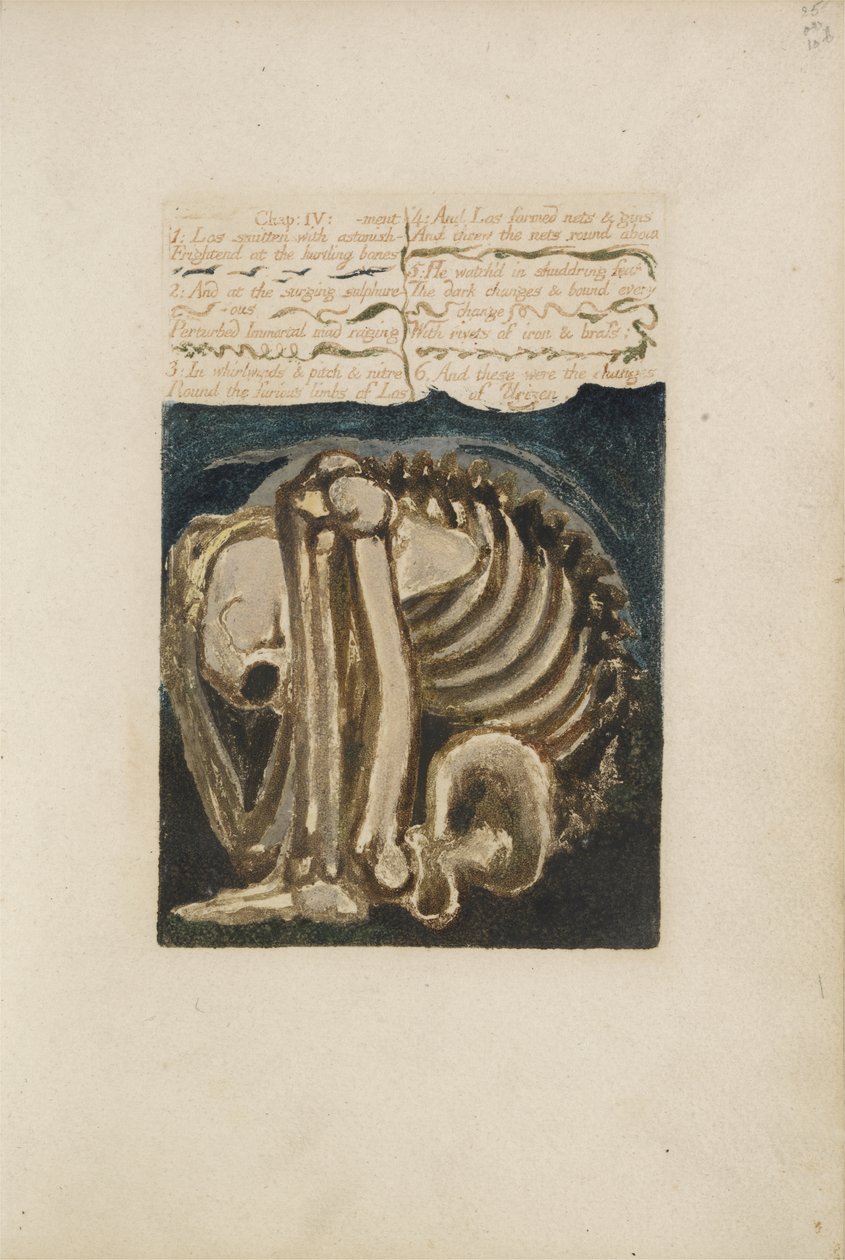 Los colpito dallo stupore..., tavola 12 da Il primo libro di Urizen, 1794 da William Blake