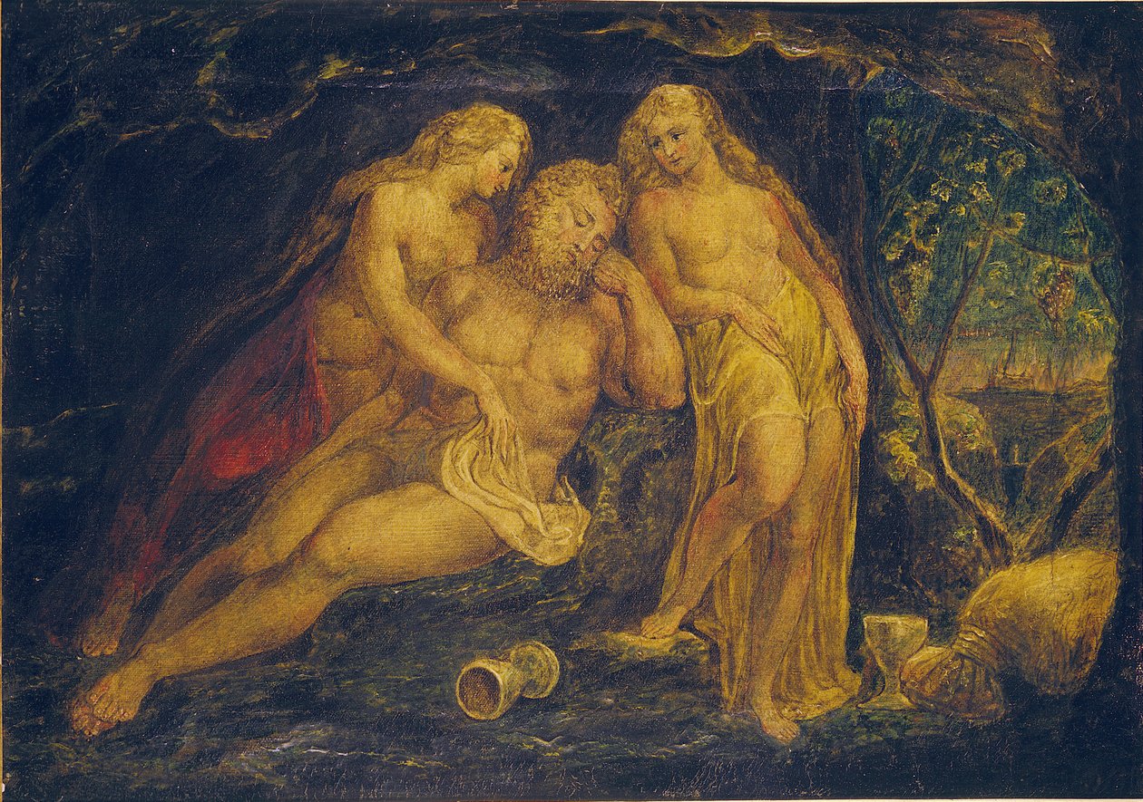 Lot e le sue figlie da William Blake