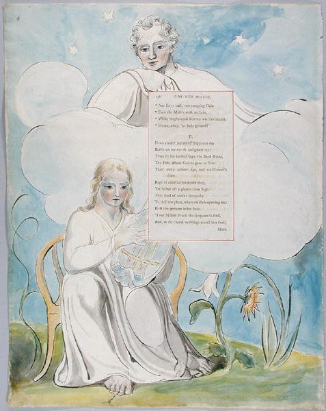 Ode per la musica, design 96 da Le poesie di Thomas Gray, 1797-98 da William Blake