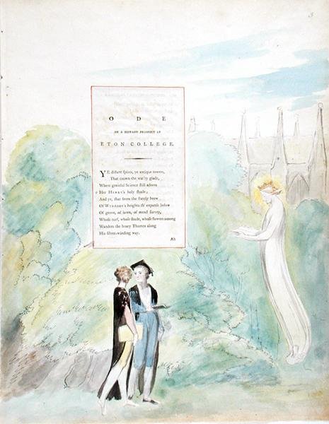 Ode su una prospettiva lontana del Eton College, da The Poems of Thomas Gray, pubblicato nel 1797-98 da William Blake