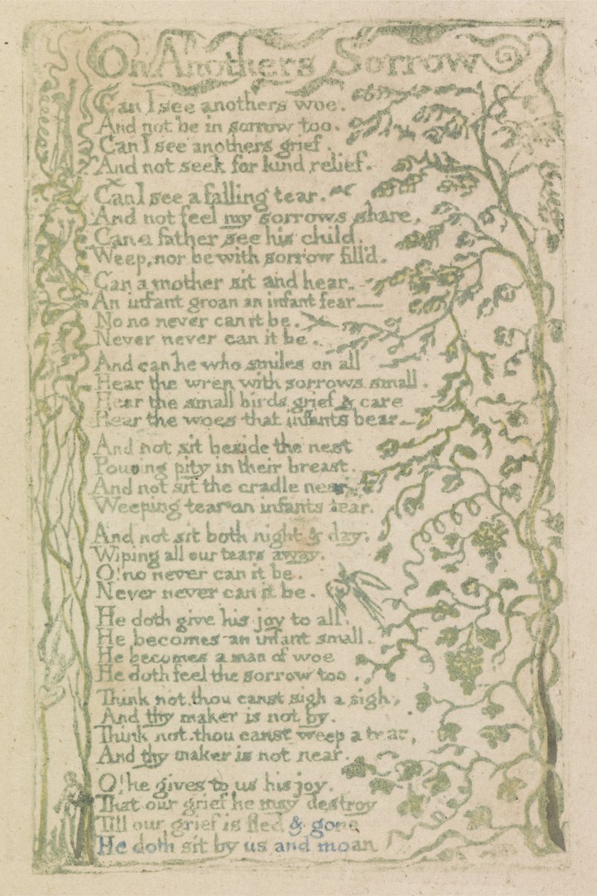 Sul Dolore degli Altri, pl. 7 da Songs of Innocence da William Blake