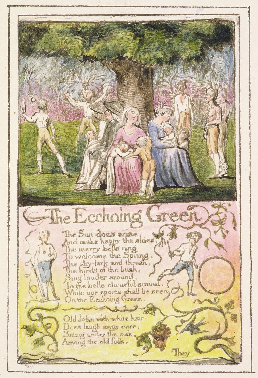 P.124-1950.pt5 Il verde echeggiante: tavola 5 da Songs of Innocence and of Experience (copia R) c.1802-08 da William Blake