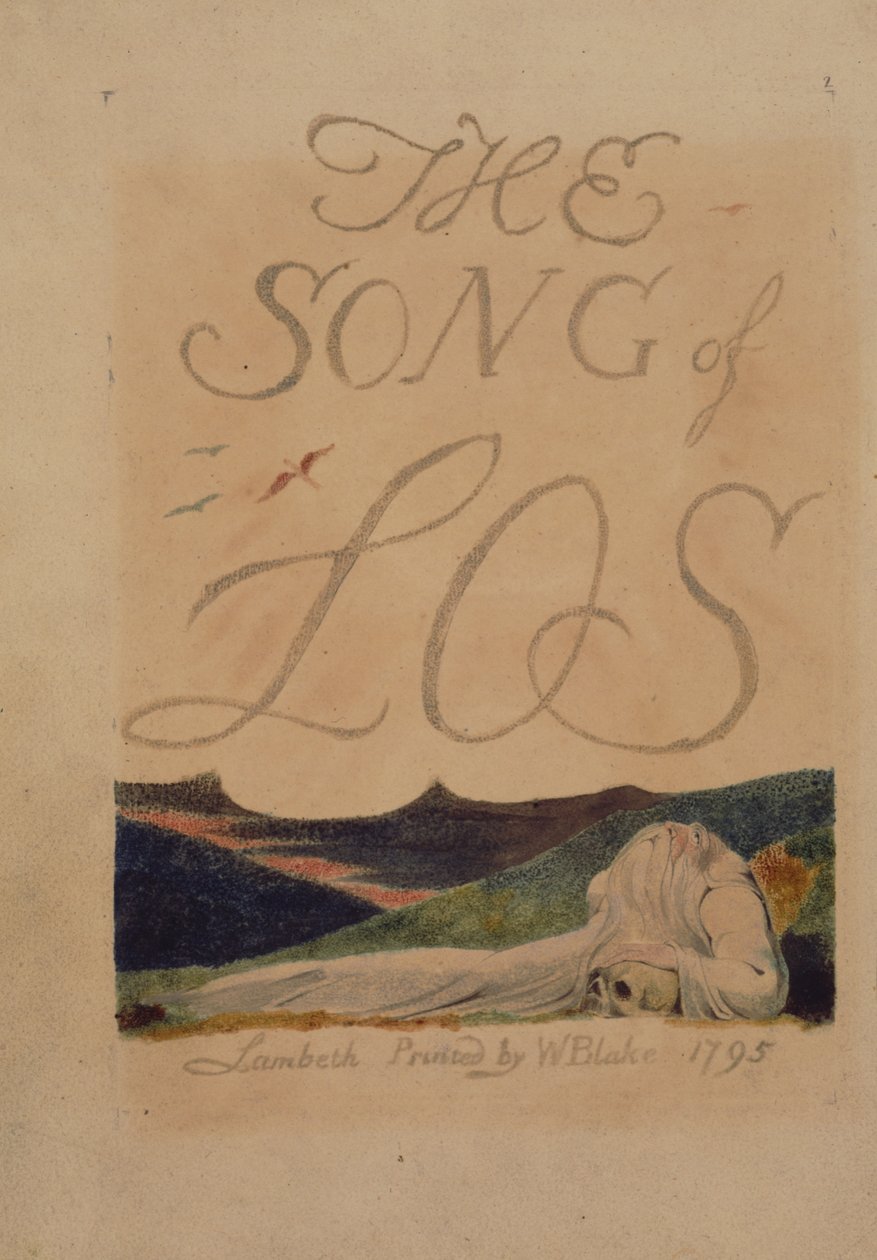 Tavola 2 da The Song of Los, copia B, nella collezione della Biblioteca del Congresso da William Blake