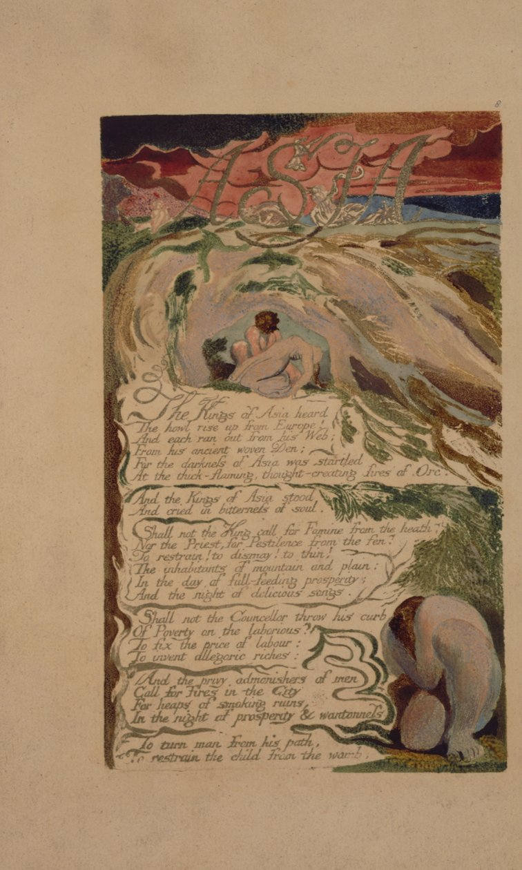 Tavola 6 da The Song of Los, copia B, nella collezione della Biblioteca del Congresso da William Blake