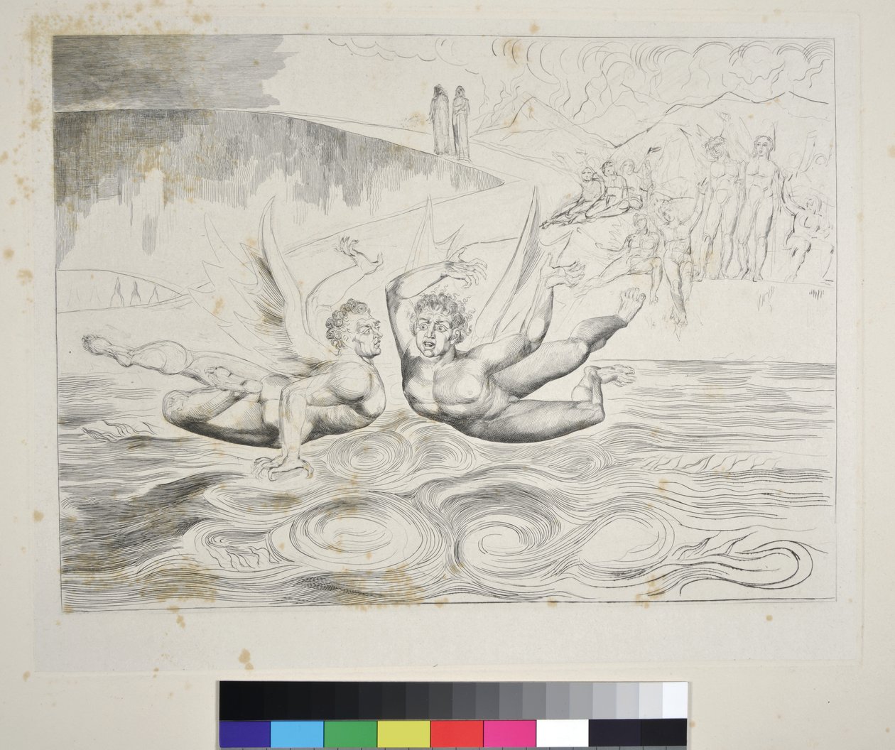 Il cerchio dei funzionari corrotti: i diavoli che si azzuffano, Canto XXII, illustrazione alla 
