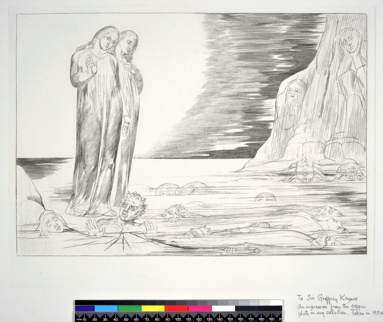 Il cerchio dei traditori: il piede di Dante che colpisce Bocca degli Abbate, Inferno, Canto XXXII, illustrazione alla 