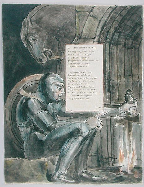 La Discesa di Odino, design 80 da Le poesie di Thomas Gray, 1797-98 da William Blake