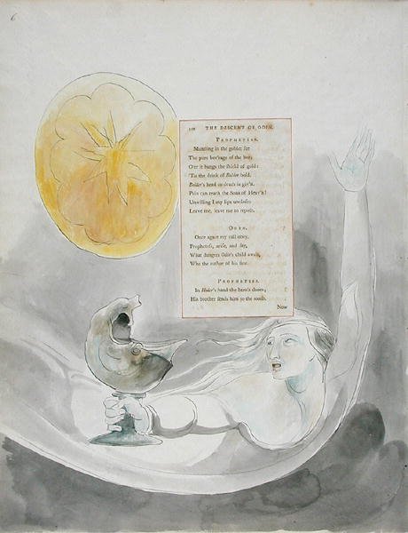 La Discesa di Odino, disegno 82 da Le Poesie di Thomas Gray da William Blake