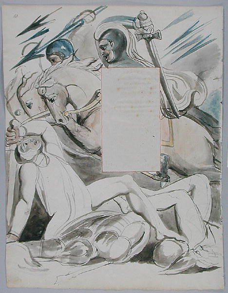Le Sorelle Fatali, design 76 da Le poesie di Thomas Gray, 1797-98 da William Blake