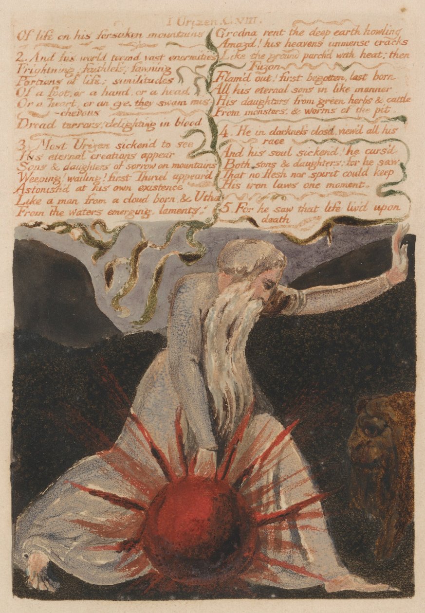 Il Primo Libro di Urizen, Copia Bentley A da William Blake