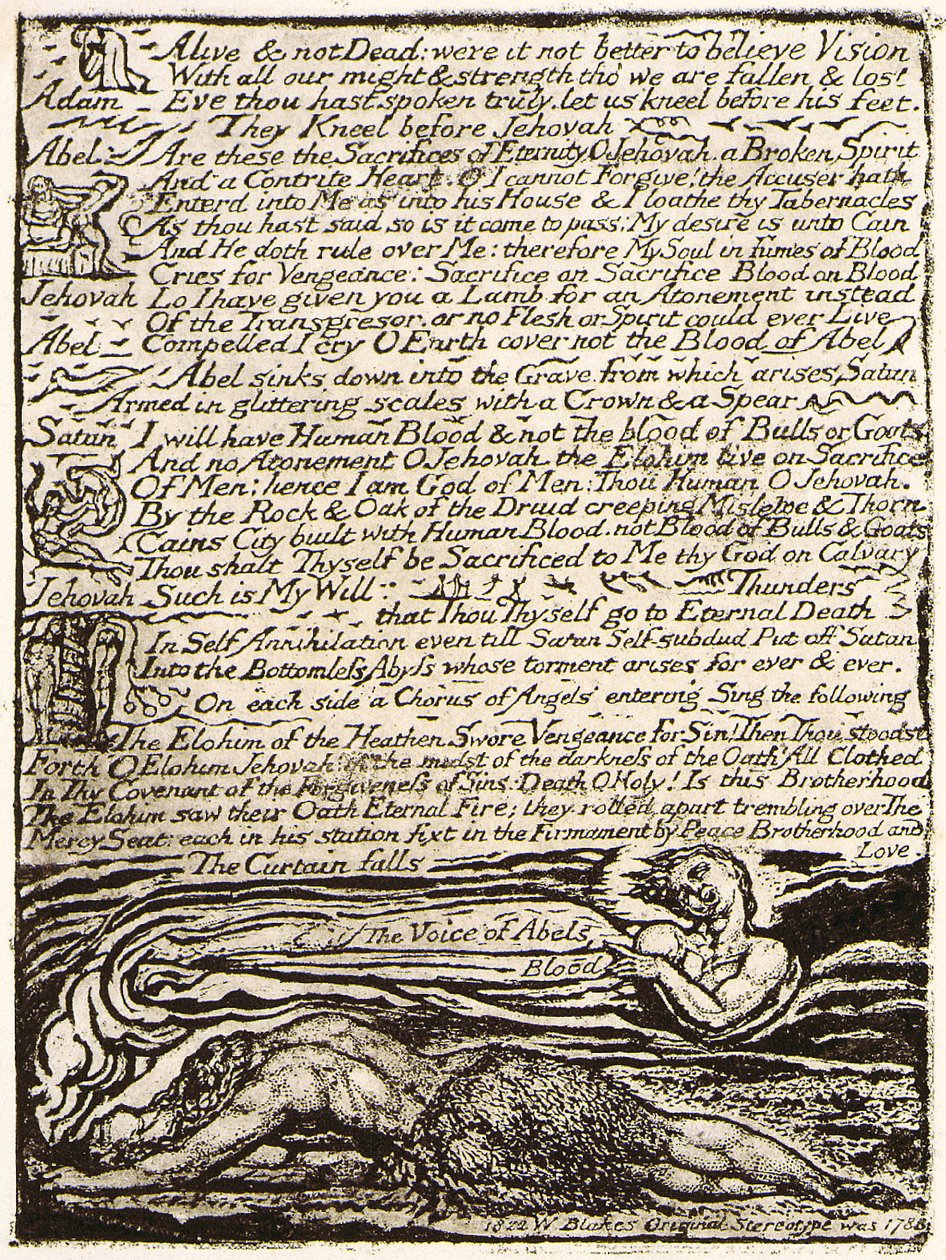 Il fantasma di Abele, pagina 2 da William Blake