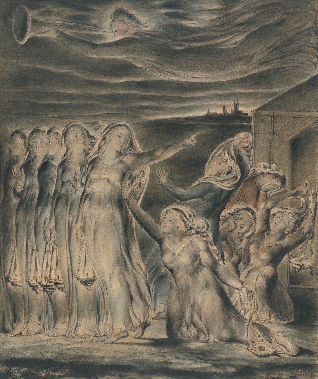 La Parabola delle Vergini Sagge e Stolte da William Blake