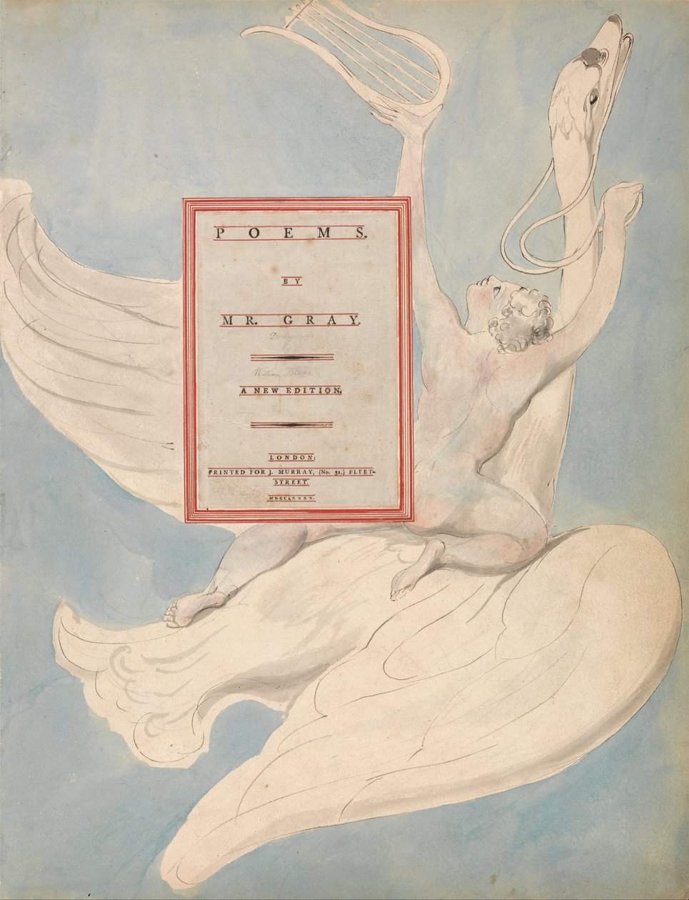 Le poesie di Thomas Gray, Disegno 1, Il genio pindarico riceve la sua lira da William Blake