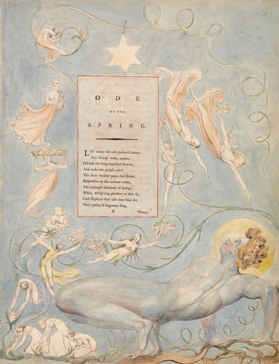 Le poesie di Thomas Gray, Disegno 3, Ode alla primavera da William Blake