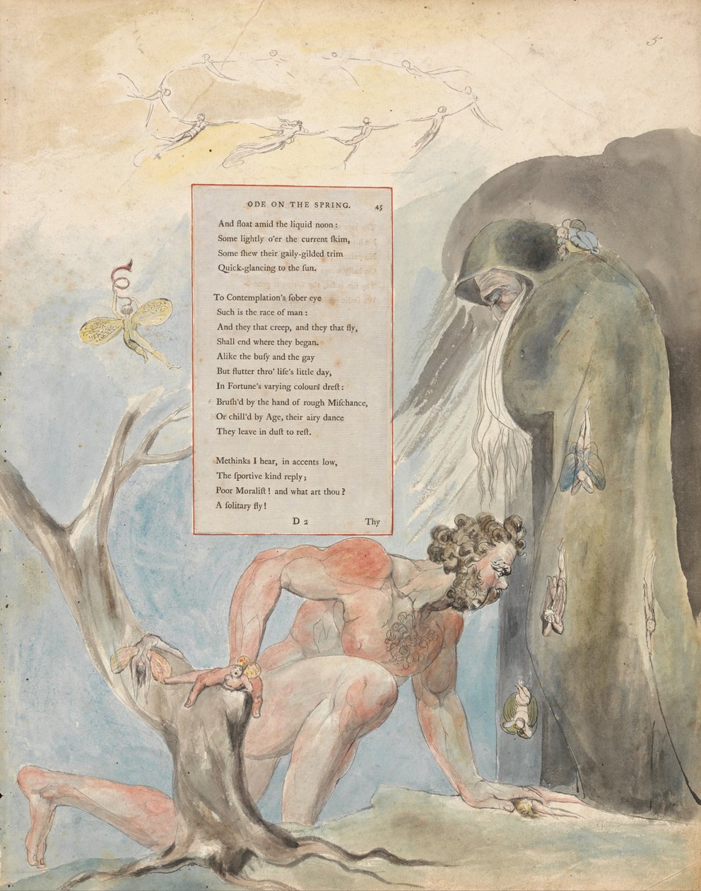 Le Poesie di Thomas Gray, Disegno 5, Ode alla Primavera da William Blake