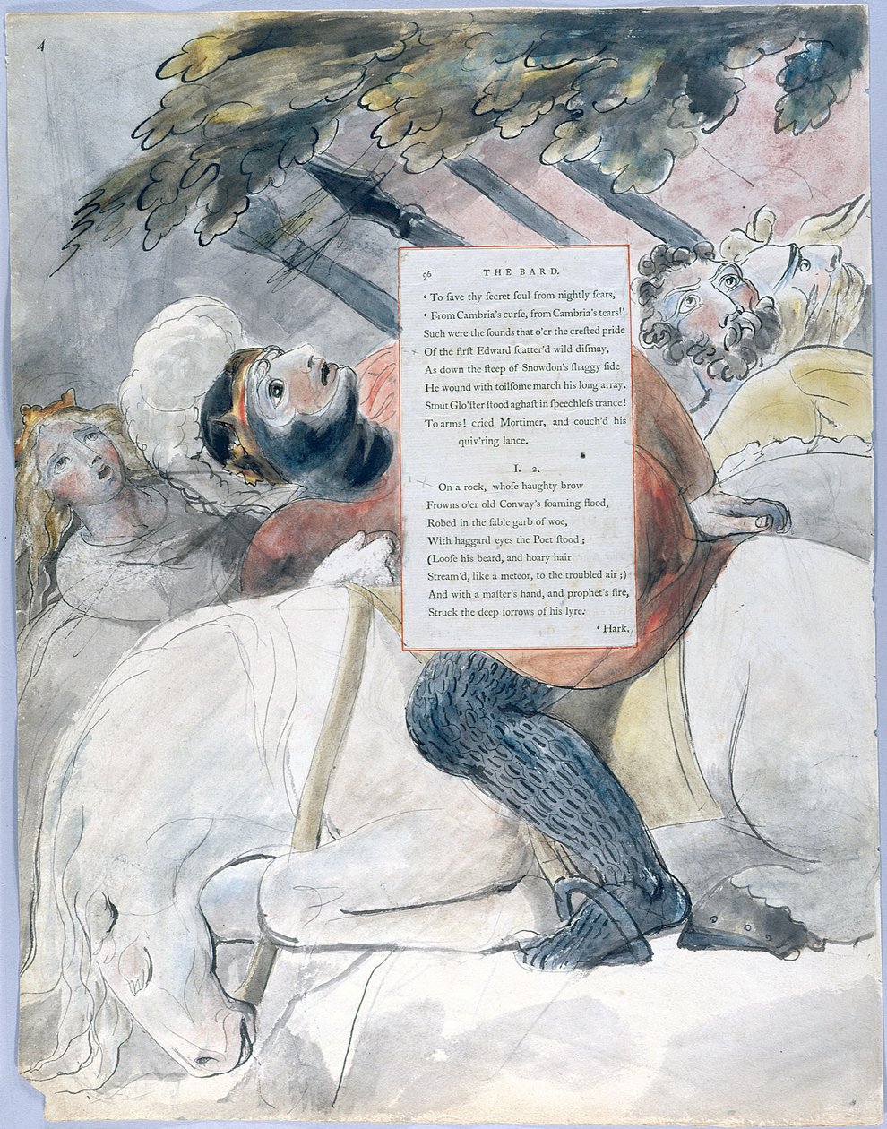 Le poesie di Thomas Gray, Design 56, Il bardo 04 da William Blake