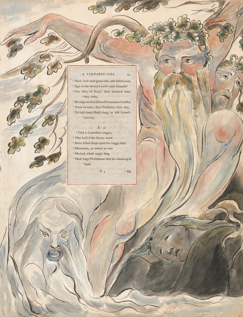 Le poesie di Thomas Gray, Design 57, Il bardo da William Blake