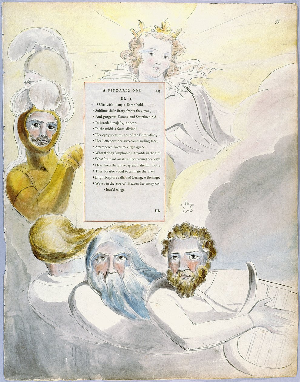 Le poesie di Thomas Gray, Design 63, Il bardo 11 da William Blake