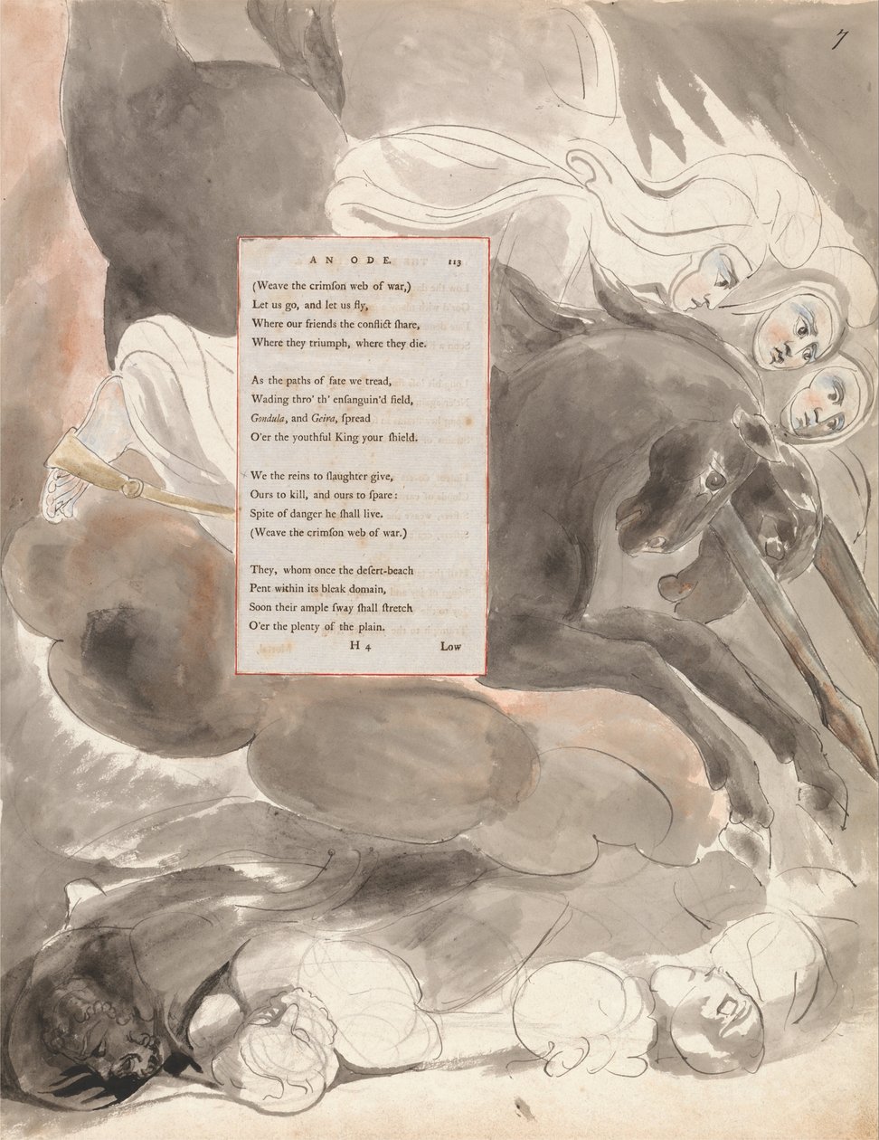 Le poesie di Thomas Gray, Design 73, Le sorelle fatali da William Blake