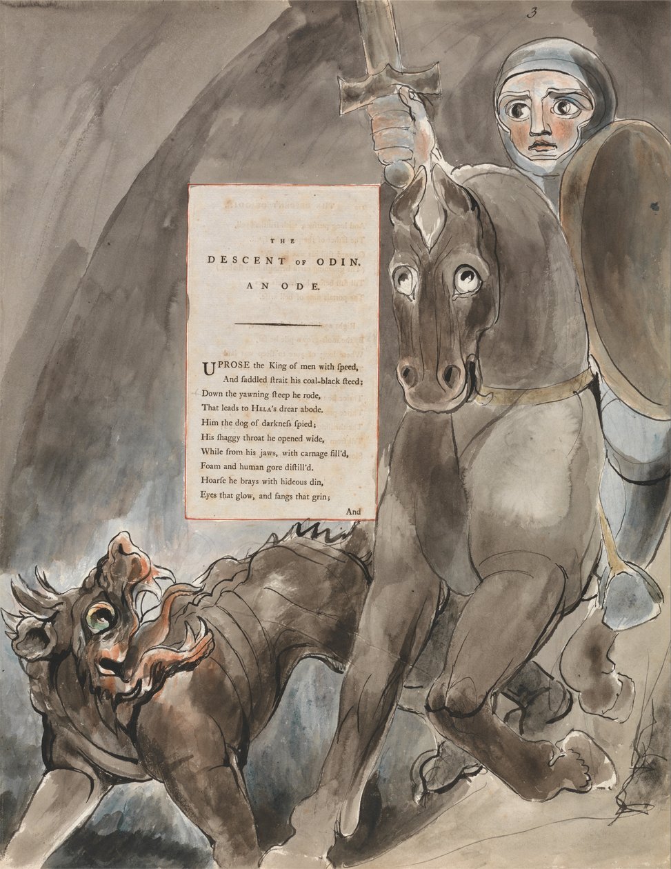 Le poesie di Thomas Gray, Design 79, La discesa di Odino da William Blake