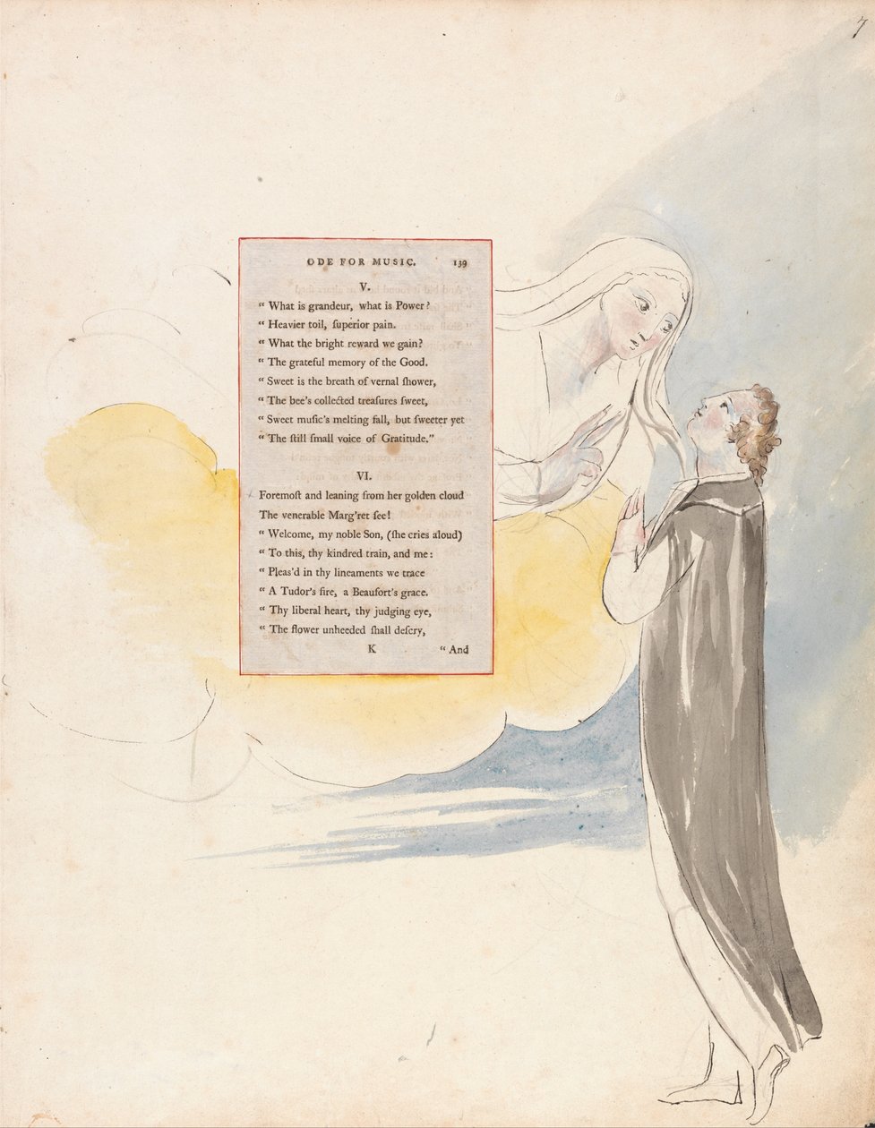 Le poesie di Thomas Gray, Design 99, Ode per la musica da William Blake