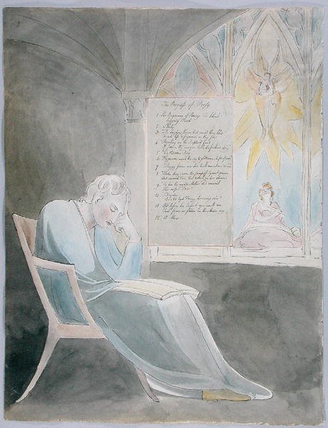 Il progresso della poesia, design 42 da Le poesie di Thomas Gray da William Blake