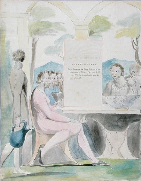 I Trionfi di Owen, disegno 88 da Le Poesie di Thomas Gray, 1797-98 da William Blake