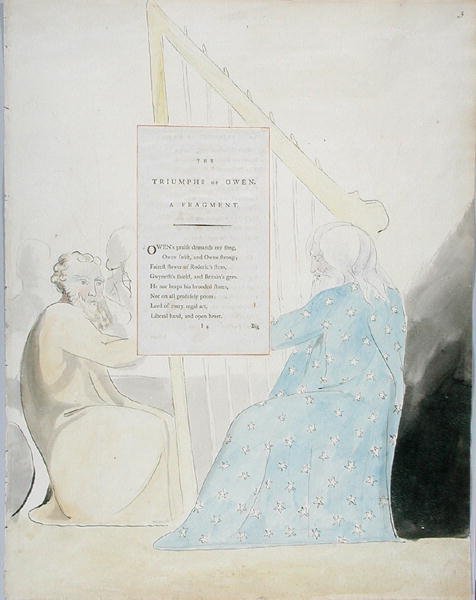 I Trionfi di Owen, disegno 89 da Le Poesie di Thomas Gray, 1797-98 da William Blake