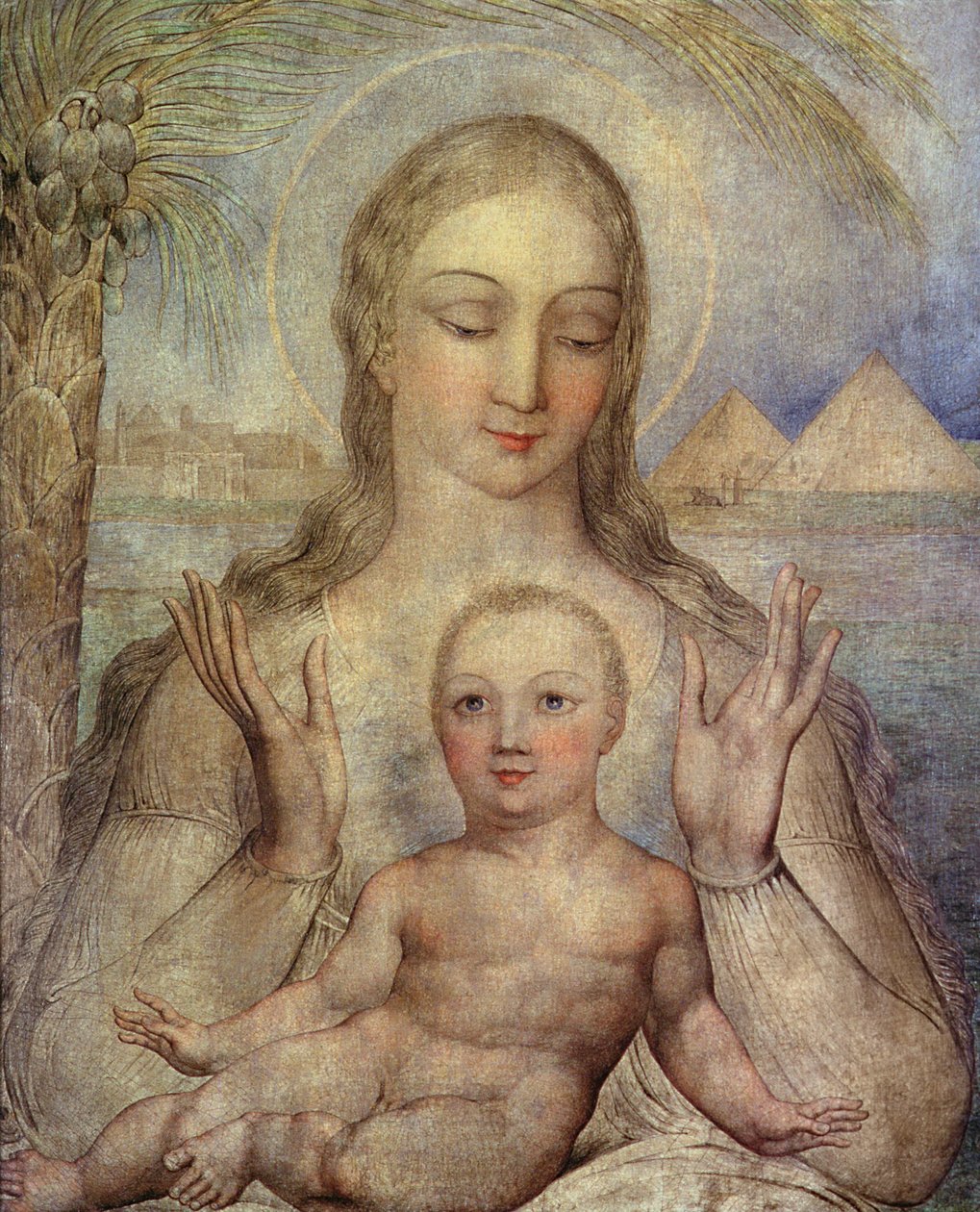 La Vergine e il Bambino in Egitto, 1810 da William Blake