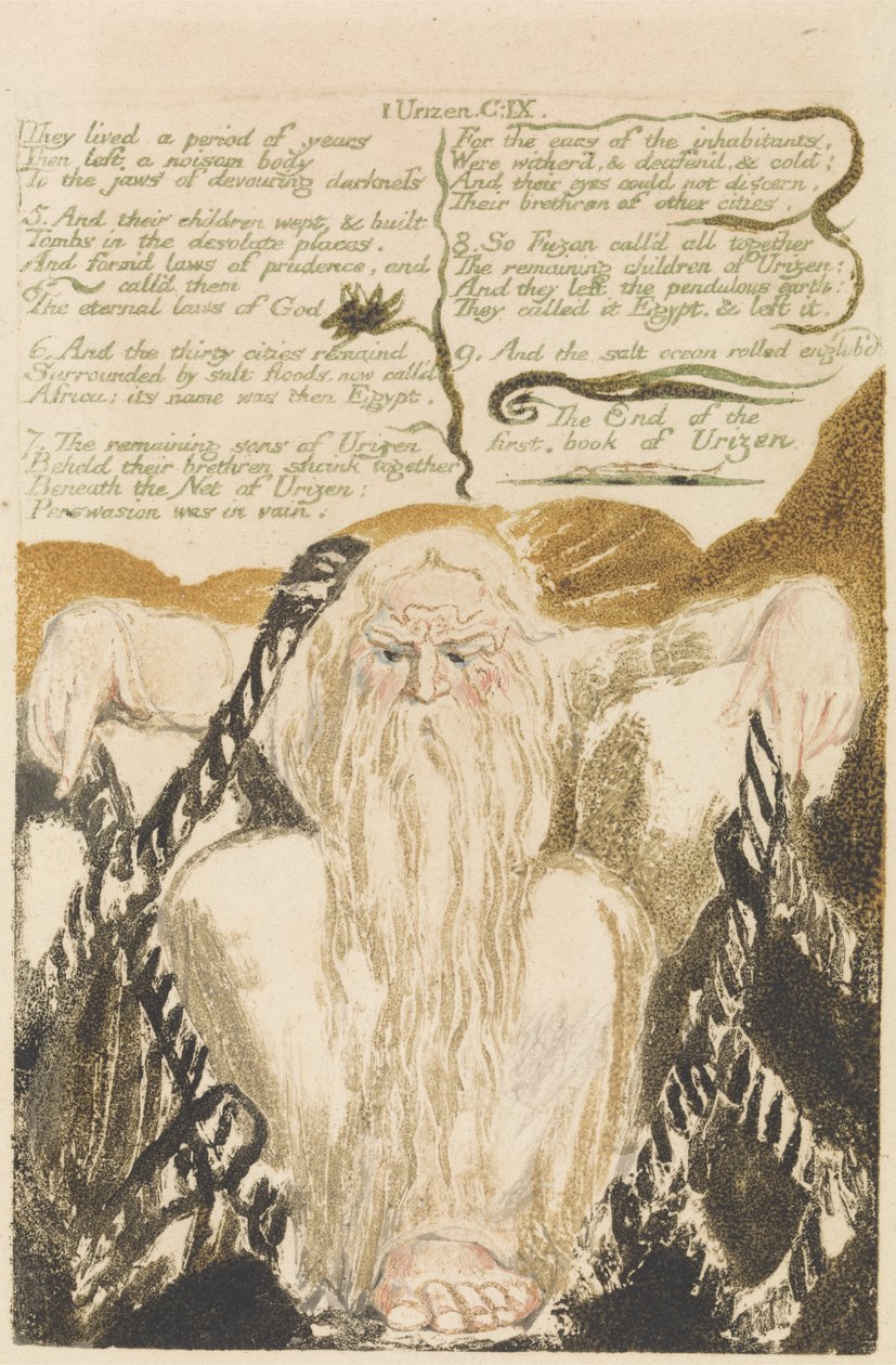 Hanno vissuto un periodo di anni, tavola 25 da Il Primo Libro di Urizen (1794) da William Blake