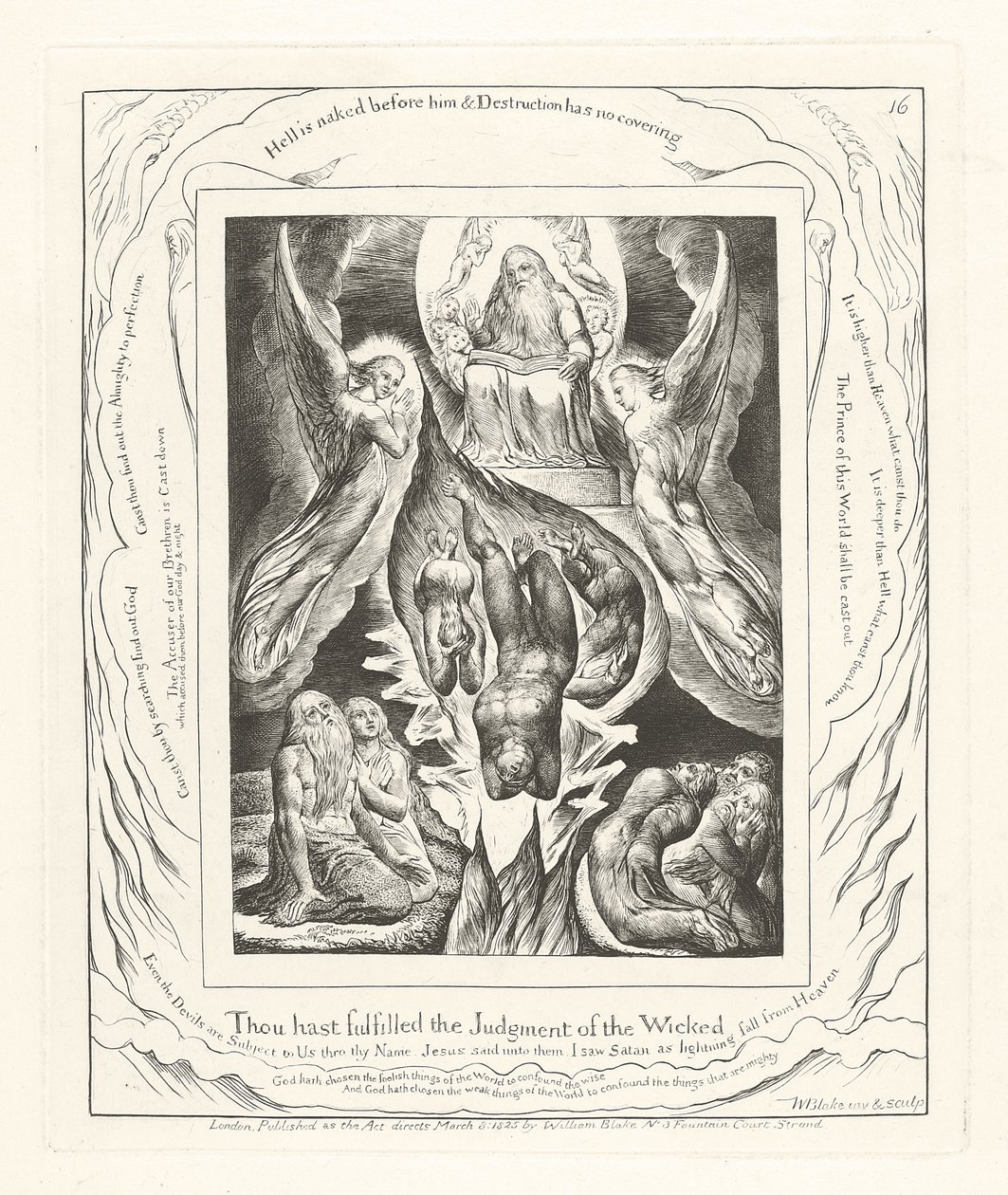 Hai adempiuto al Giudizio dei Malvagi, 1825 da William Blake