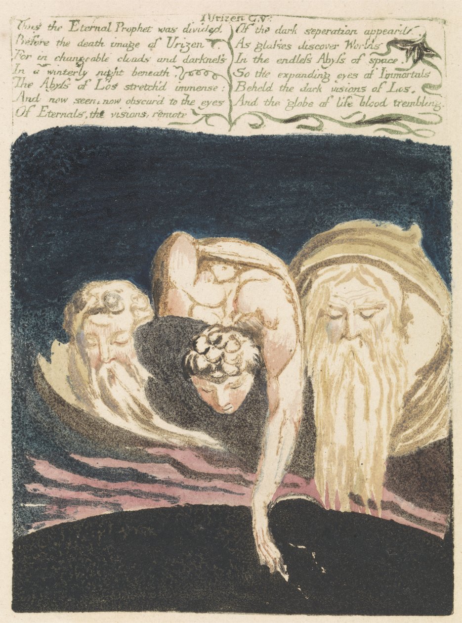 Così il Profeta Eterno fu diviso..., tavola 13 da Il primo libro di Urizen, 1794 da William Blake