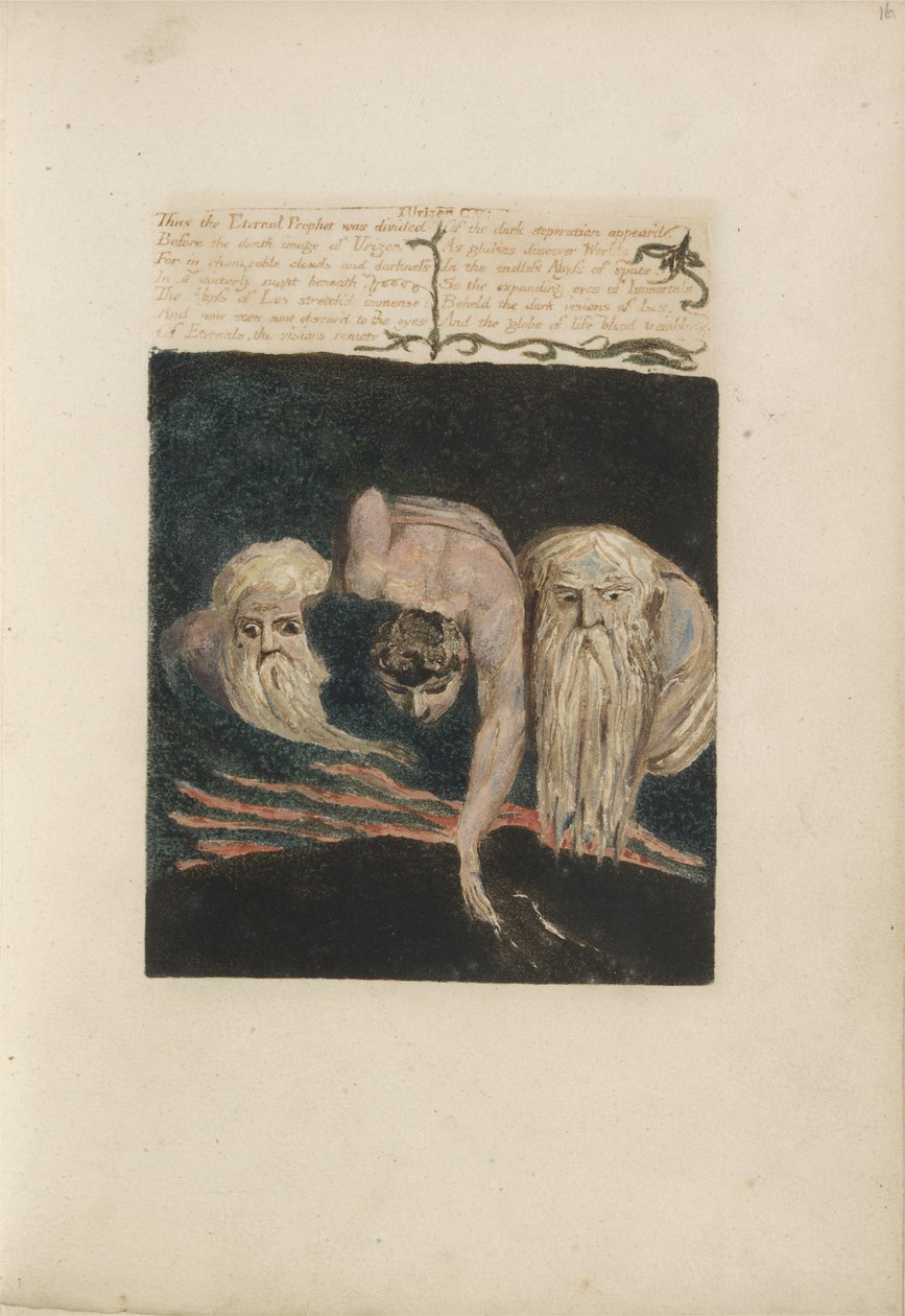 Così il Profeta Eterno fu diviso..., tavola 20 da Il primo libro di Urizen, 1794 da William Blake